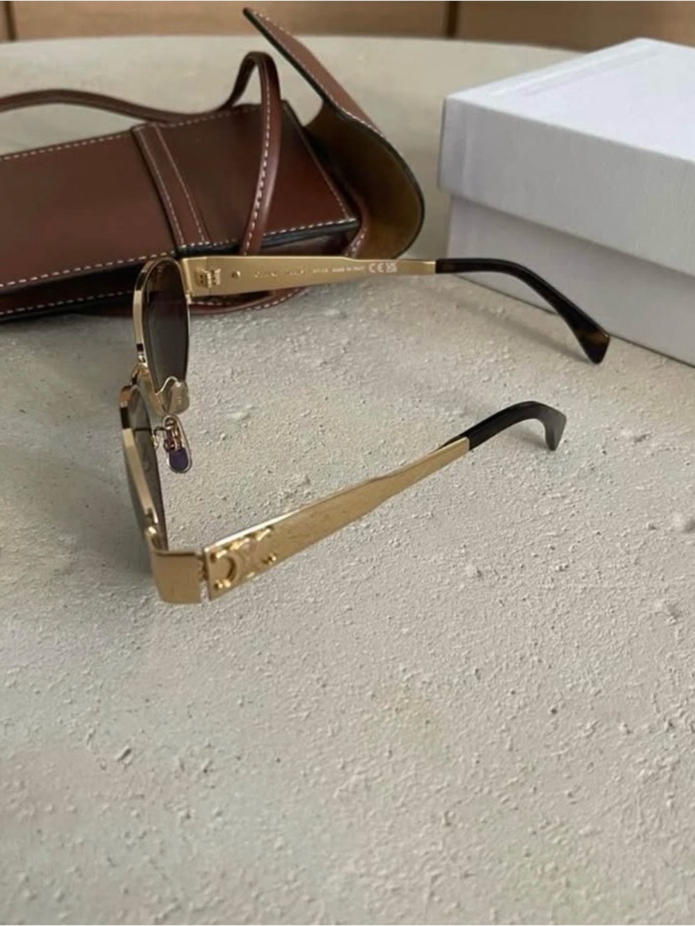 CELINE TRIOMPHE METAL 01 SUNGLASSES IN METAL
